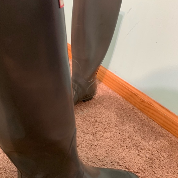 Hunter Boots Tall Gray Size 8 (Worn Twice) - Picture 4 of 7